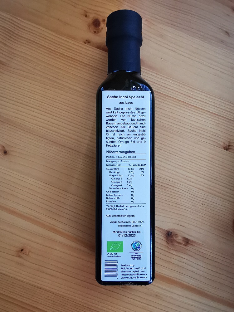 Öl Sacha inchi – Bild 4